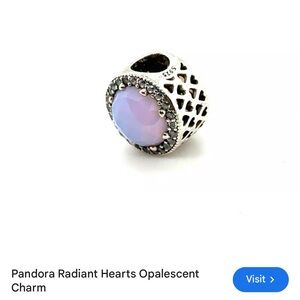 PANDORA Radiant Hearts Opalescent Charm